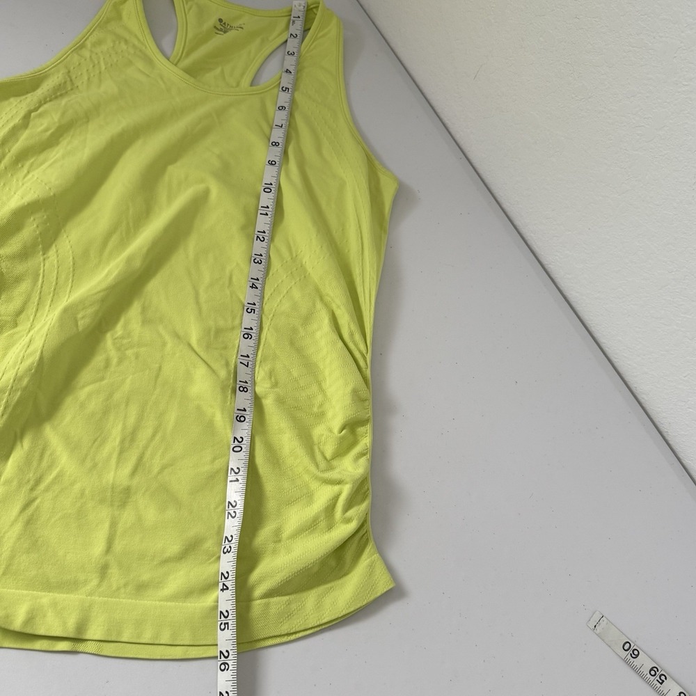 Athleta Speedlight Racerback Neon Yellow Tank Top Women's M Athliesure Workout - Picture 6 of 7
